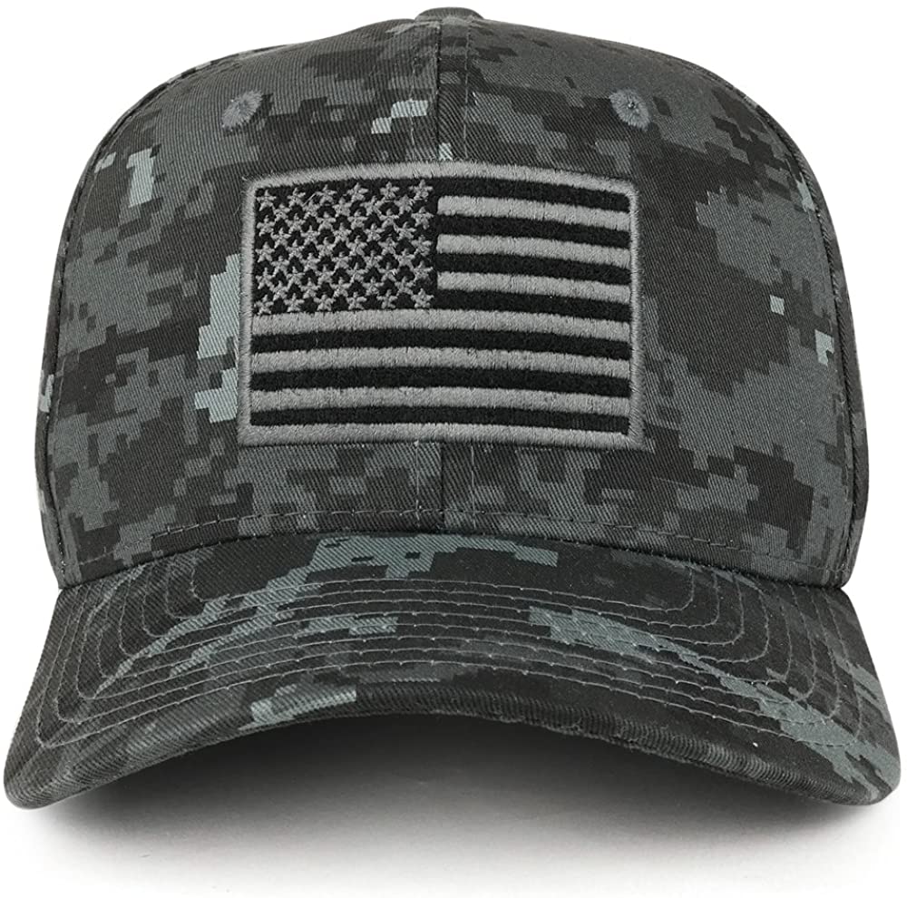 Armycrew American Flag Embroidered Camo Tactical Operator Structured Cotton Cap