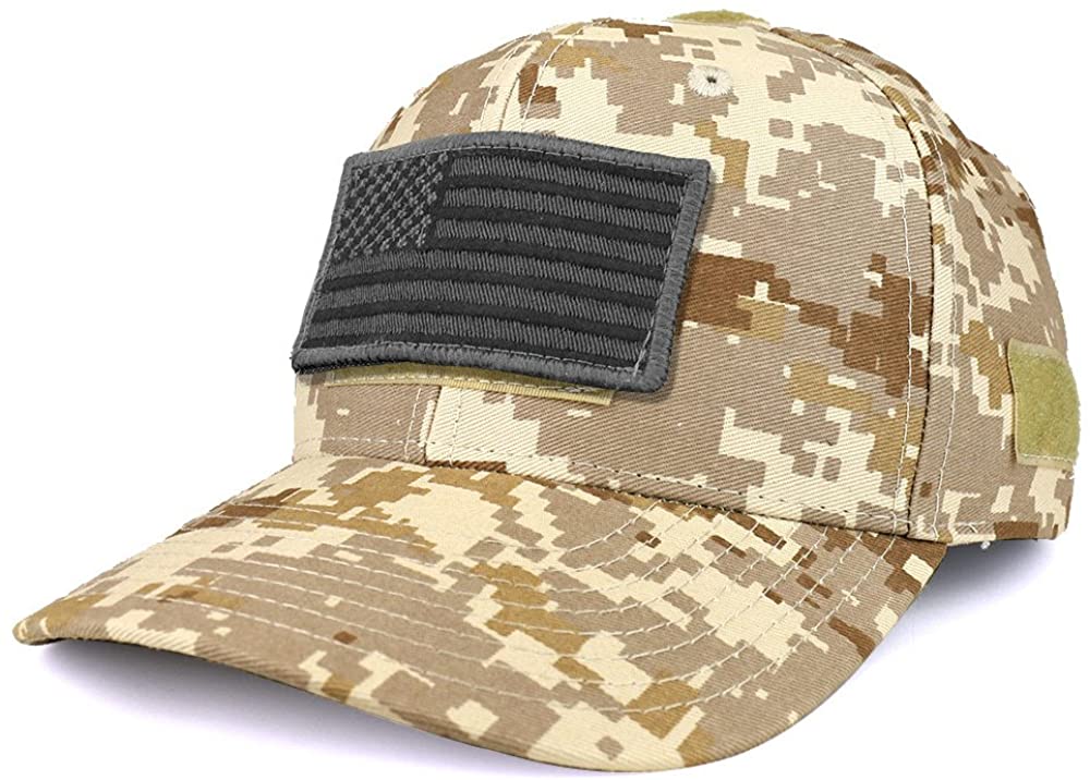 Armycrew USA Grey Flag Tactical Patch Structured Operator Baseball Cap