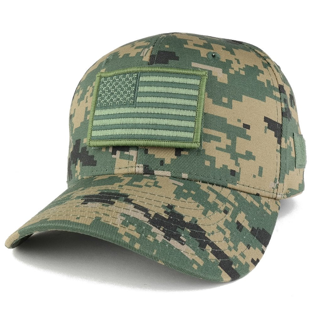 Armycrew USA Flag Olive 2 Embroidered Tactical Patch Adjustable Structured Operator Cap