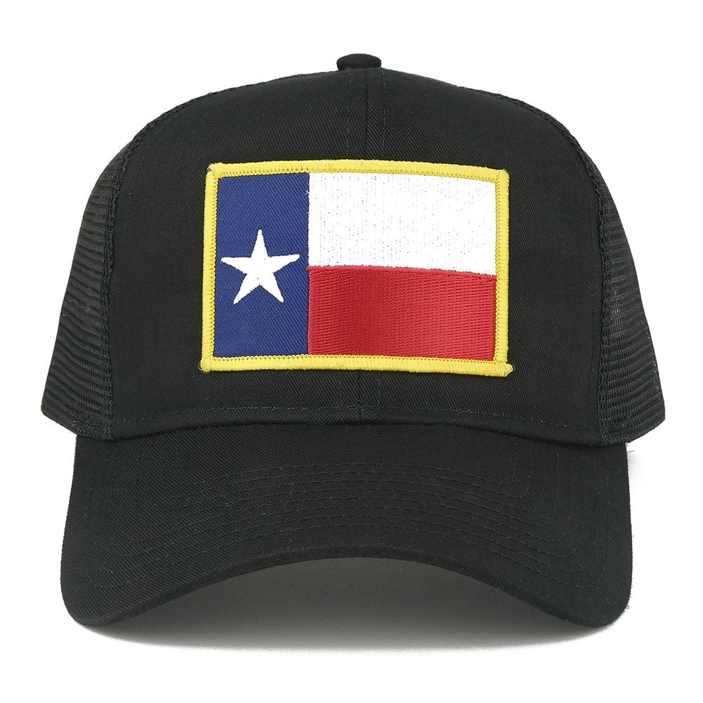 Texas State Flag Embroidered Iron on Patch Snapback Adjustable Mesh Cap