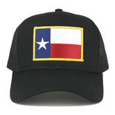 Texas State Flag Embroidered Iron on Patch Snapback Adjustable Mesh Cap
