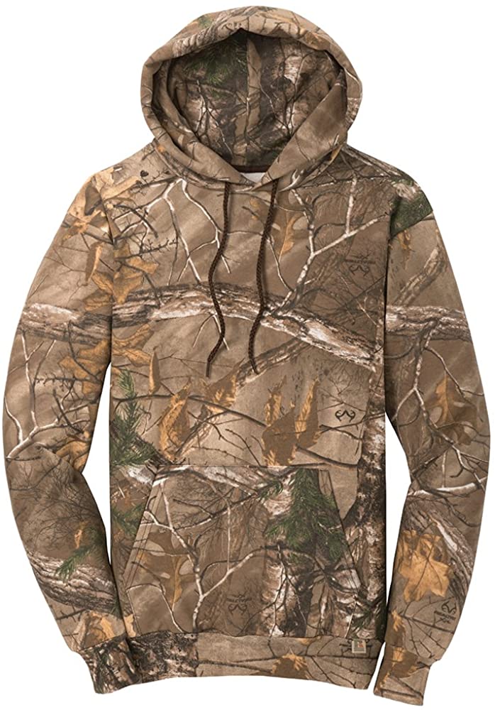 Mens Outdoor Essential Realtree Camo Warm Pullover Sweatshirt Hoodie
