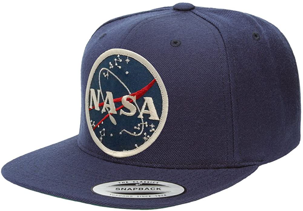 Flexfit Original Premium Classic Snapback with NASA Meatball Logo Patch - Black