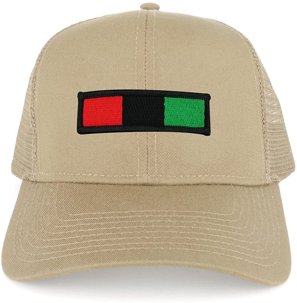 Africa Red Black Green Embroidered Iron on Patch Adjustable Trucker Mesh Cap