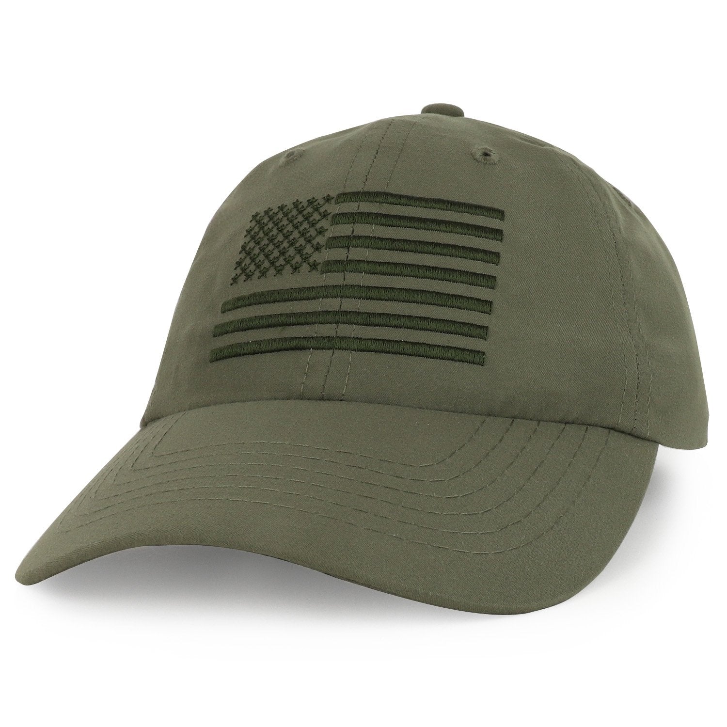 Armycrew USA American Flag Embroidered Microfiber Unstructured Baseball Cap