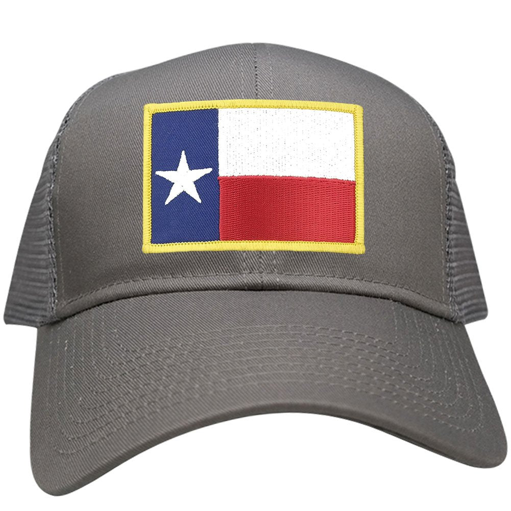 Texas State Flag Embroidered Iron on Patch Snapback Adjustable Mesh Cap