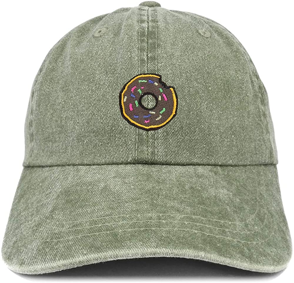 Armycrew Donut Embroidered Patch Unstructured Cotton Washed Baseball Cap