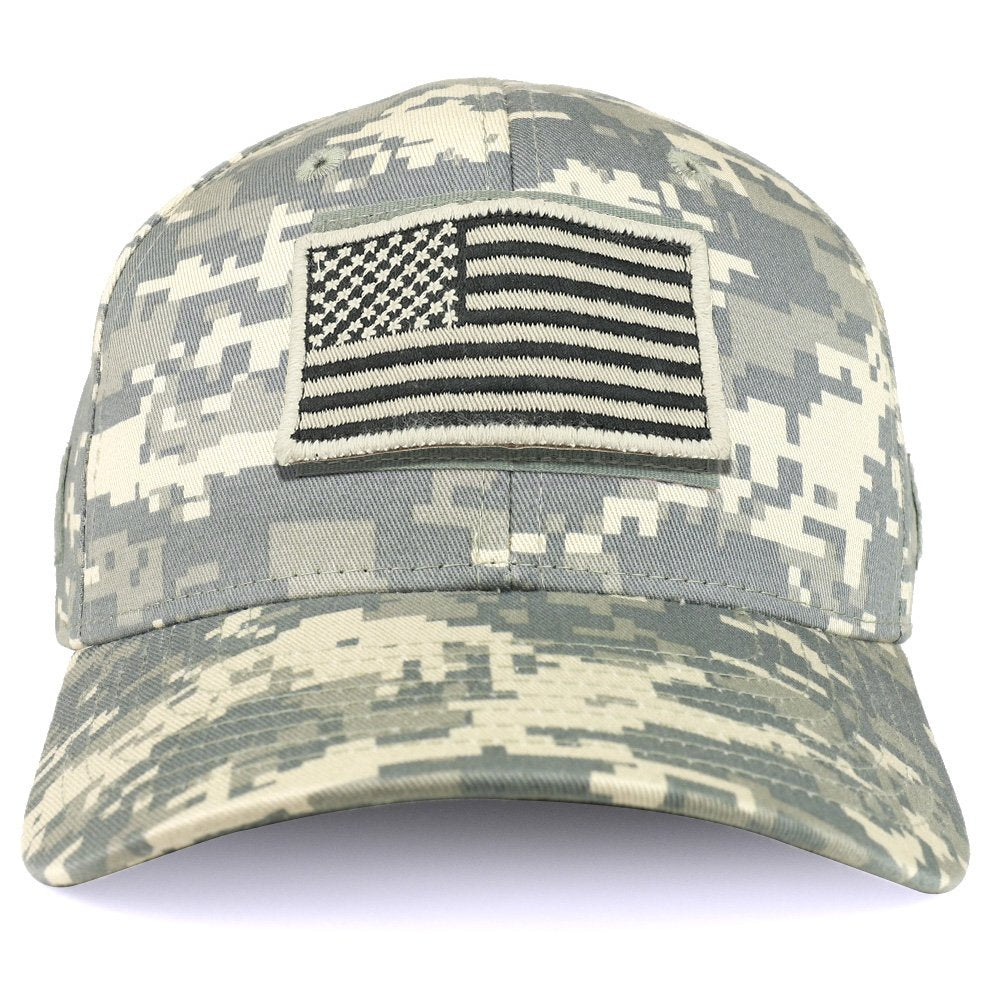 Armycrew USA Stone Flag Tactical Patch Structured Baseball Cap