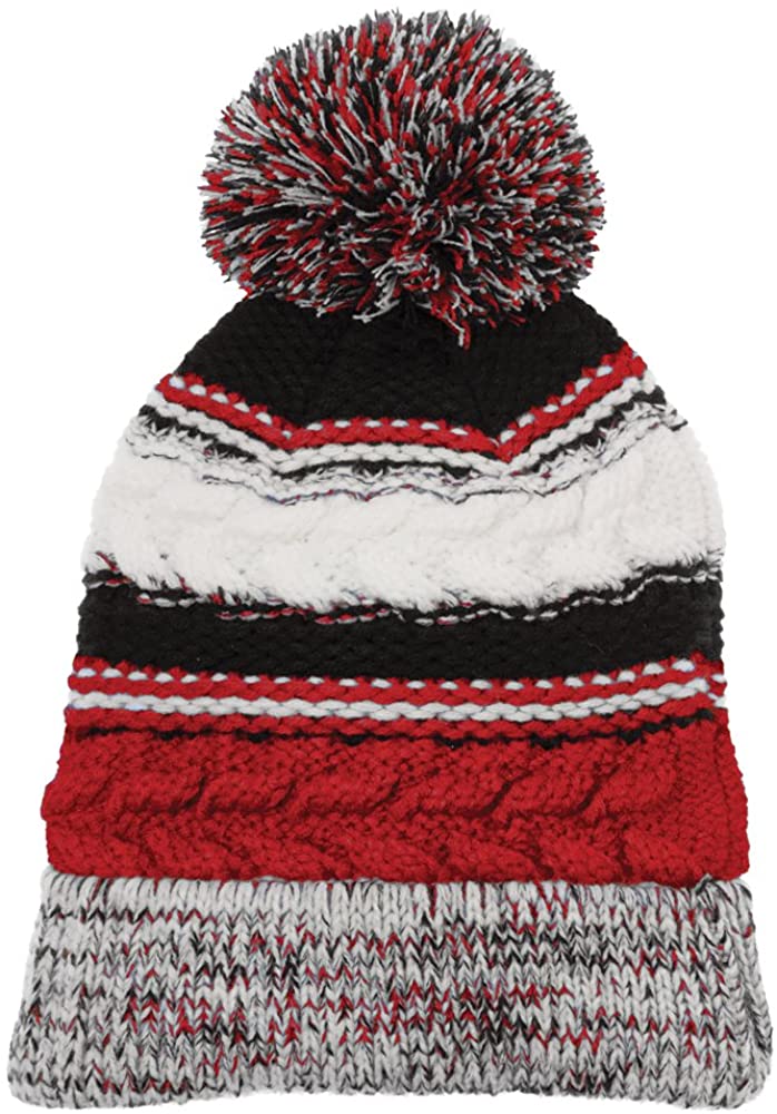 Armycrew Pom Pom 3 Team Color Acrylic Winter Beanie Hat