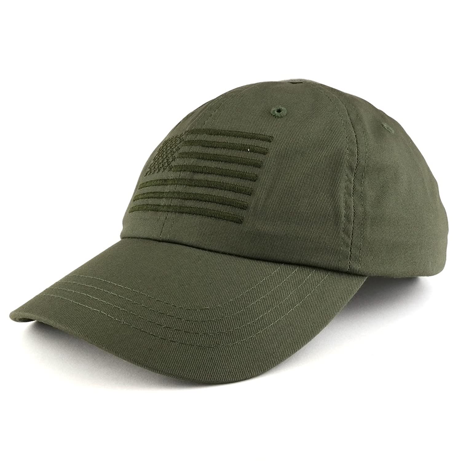 Armycrew Low Profile Soft Crown Tactical Operator Cap with American Embroidered Flag