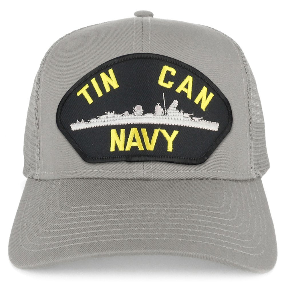 Armycrew Tin Can Navy Submarine Large Patch Snapback Mesh Trucker Cap