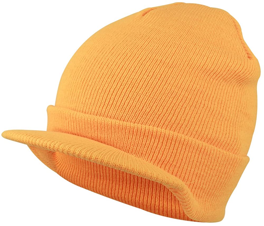 Armycrew Neon Snug Fit Knitted Beanie Visor Cap