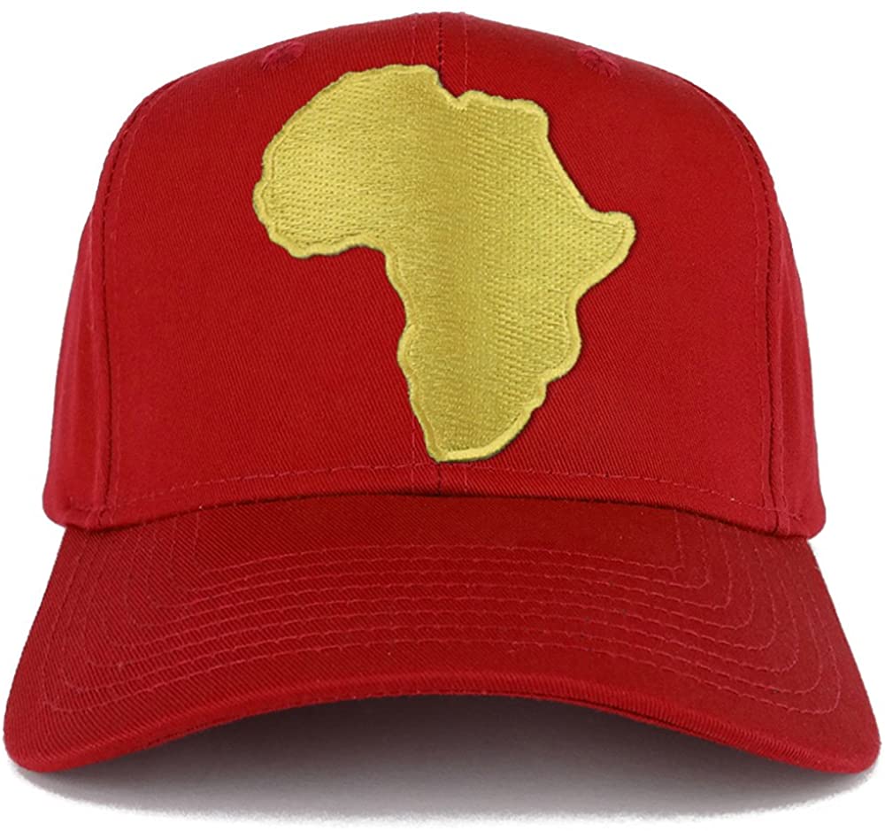 Armycrew Golden Africa Continent Map Patch Snapback Baseball Cap