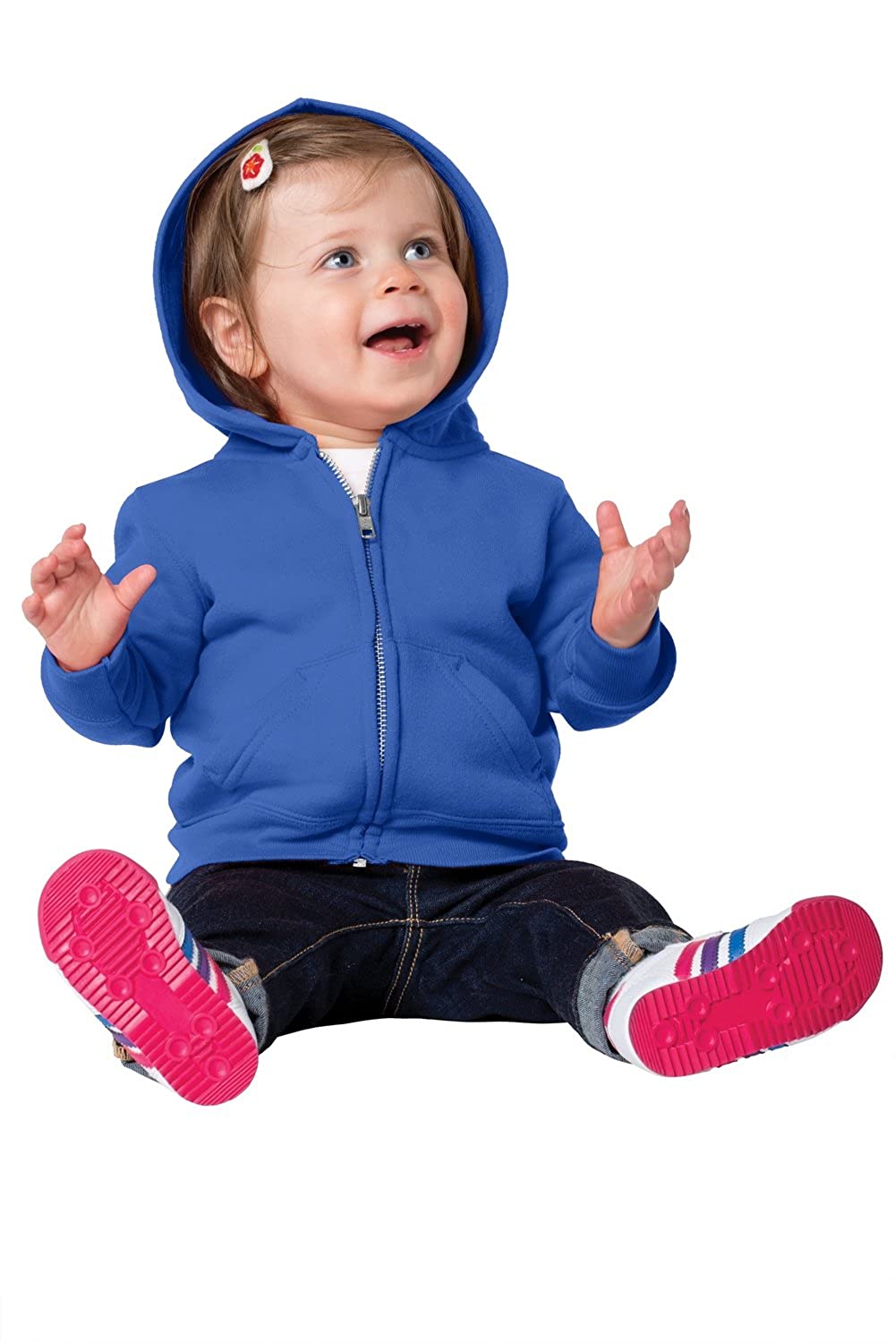 Armycrew Infant Full-Zip Cotton Poly Fleece Sweatshirt Basic Hoodie