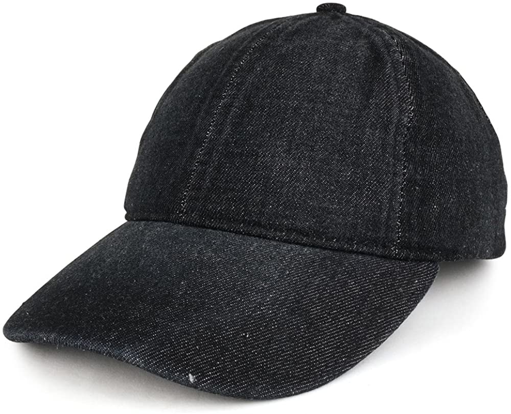 Armycrew Plain Denim Six Panel Unstructured Low Profile Baseball Cap