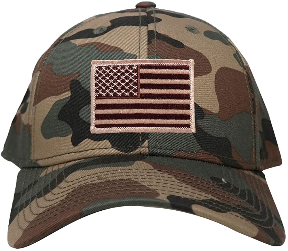 ARMYCREW Low Profile US American Flag Patch Camo Cap - WDL