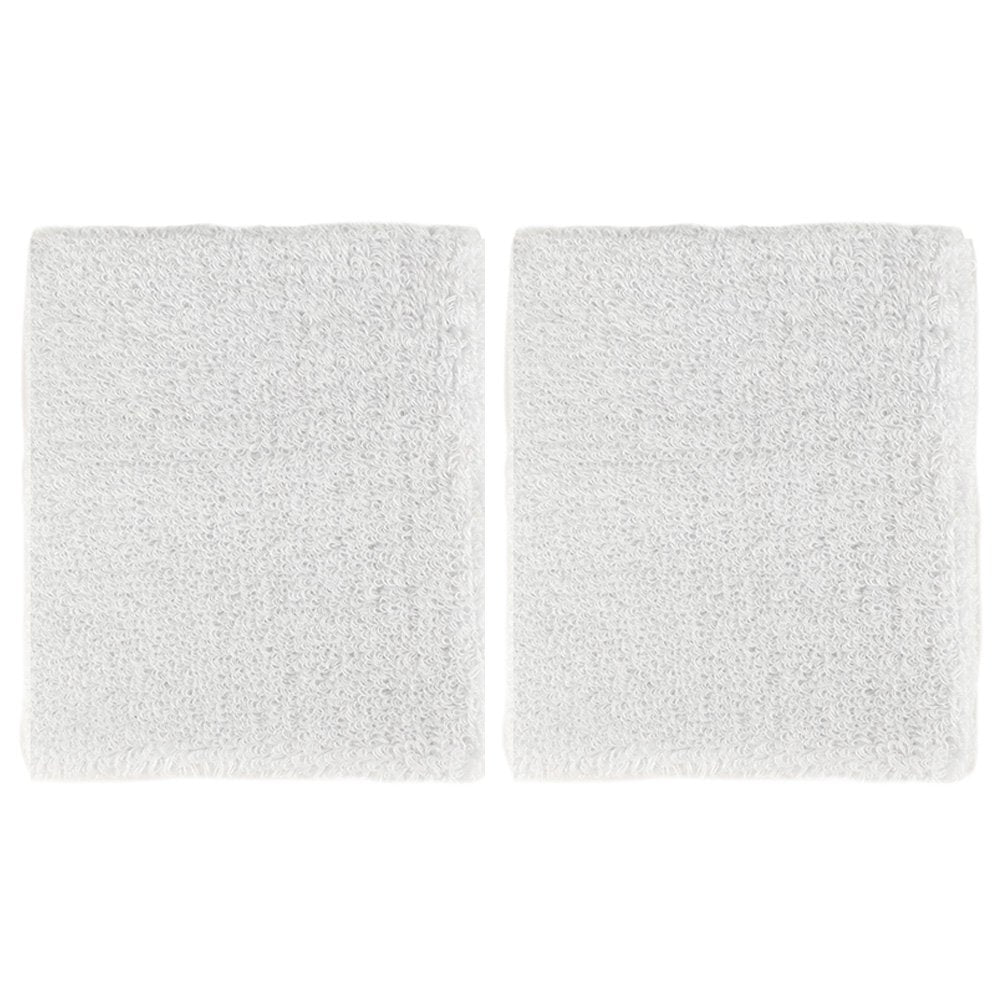 Extra Wide Athletic Soft Terry Cloth Sweat Wrist Band 2pc Set - ORANGE