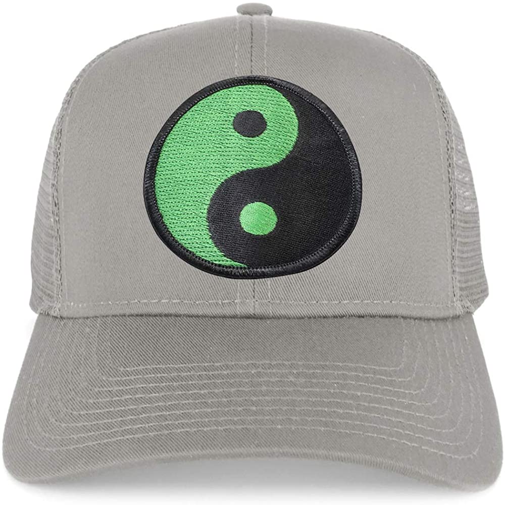Armycrew Green Yin Yang Patch Structured Mesh Trucker Cap