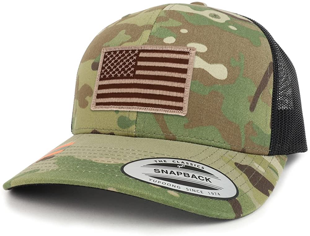 Armycrew Assorted USA Patch Camouflage Structured Trucker Mesh Baseball Cap