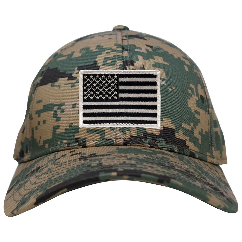 Armycrew Low Profile US American Flag Patch Camo Cap - MCU