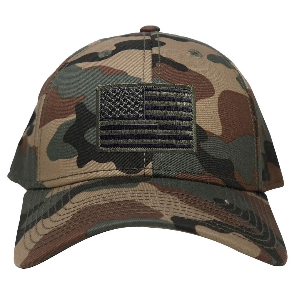 ARMYCREW Low Profile US American Flag Patch Camo Cap - WDL