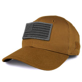 Armycrew USA Grey Flag Tactical Patch Structured Operator Baseball Cap