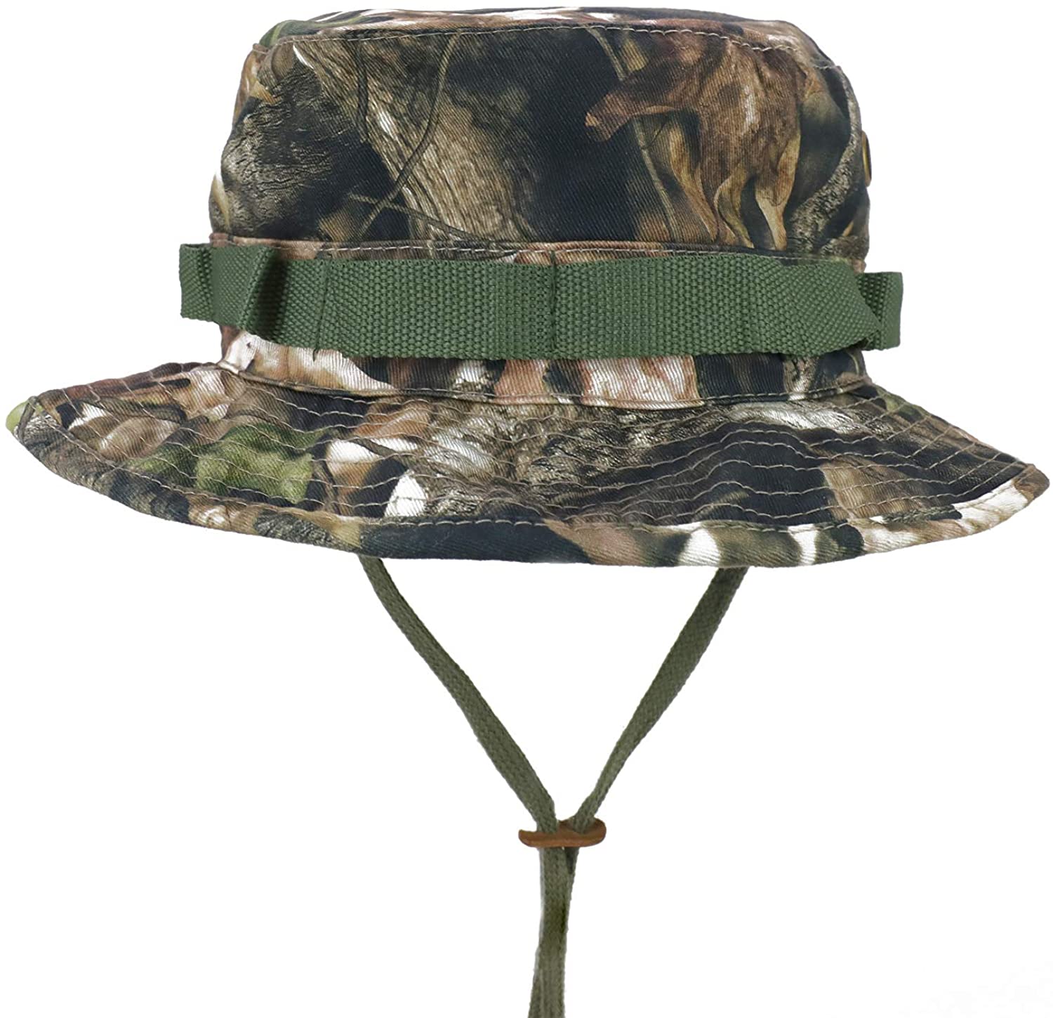 Armycrew HybriCam Camouflage Outdoor Boonie Hat with Chin Cord