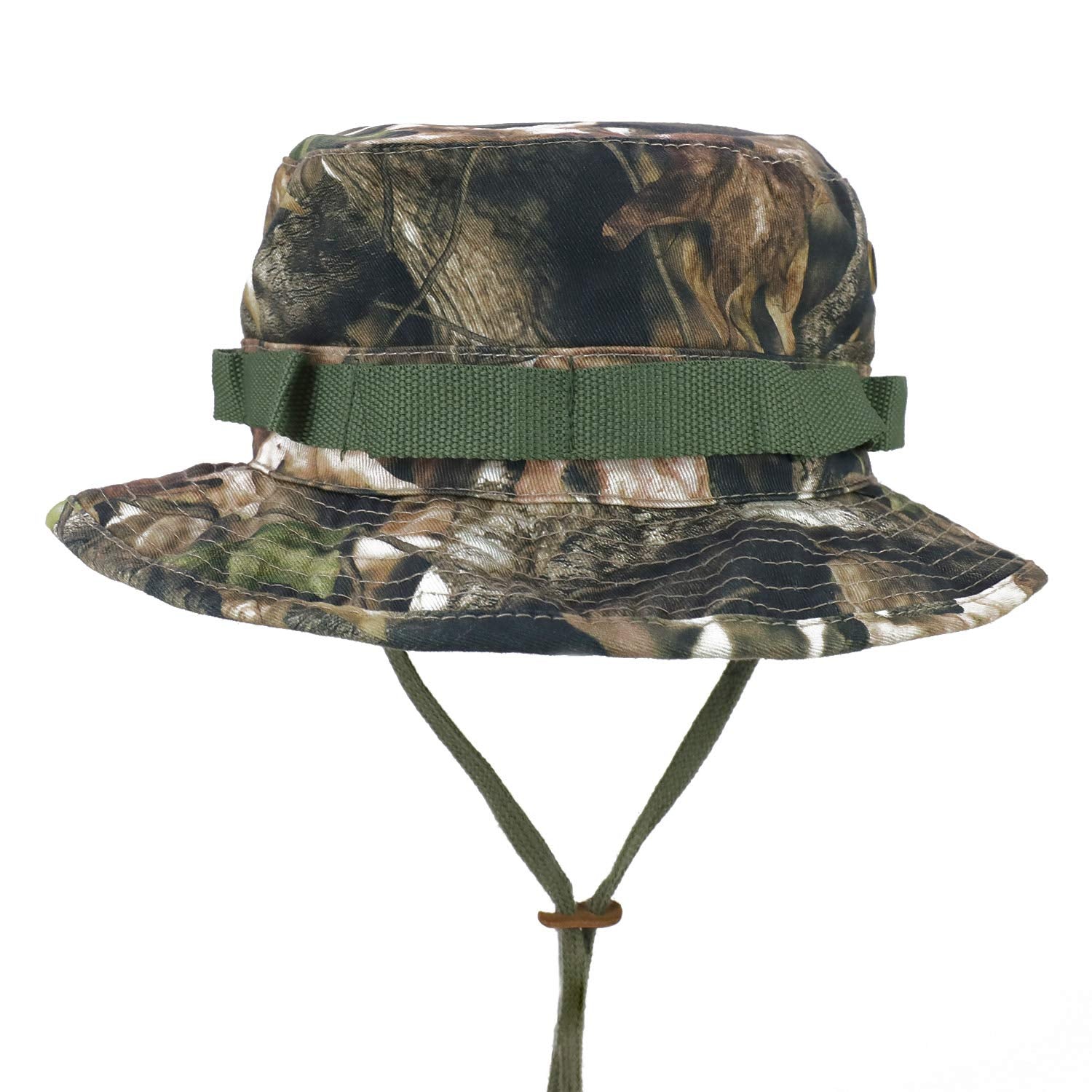 Armycrew HybriCam Camouflage Outdoor Boonie Hat with Chin Cord