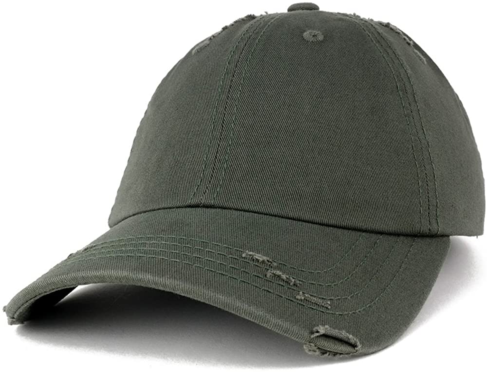 Vintage Frayed Unstructured Adjustable Polo Cap