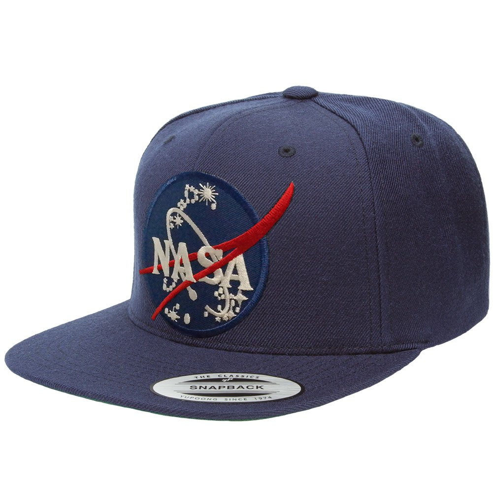 Flexfit Original Premium Classic Snapback with NASA Insignia Patch - Black