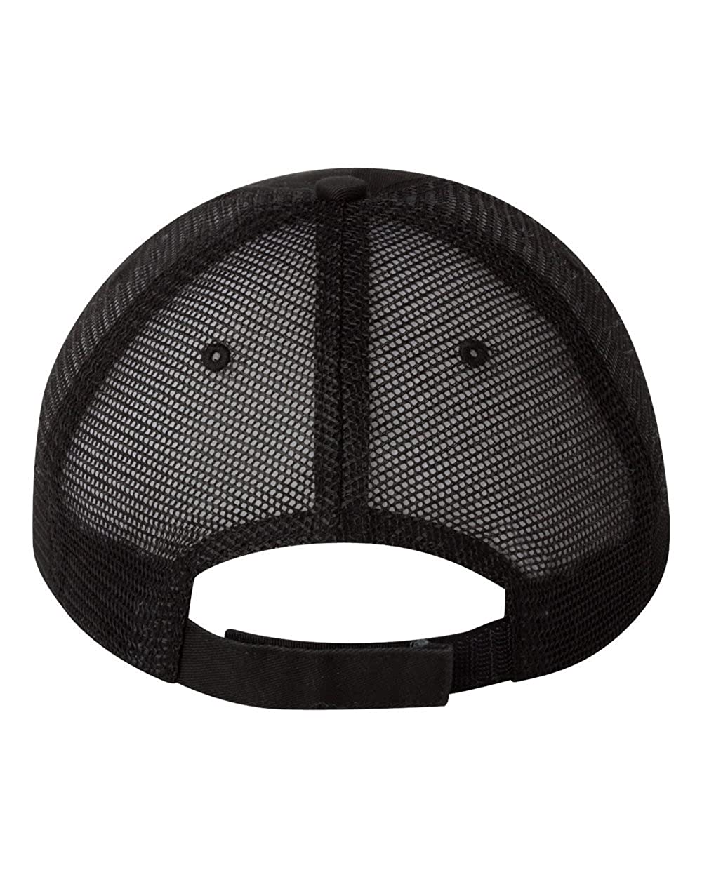 Organic Cotton Washed Mesh Cap with Frayed Bill - Black Black