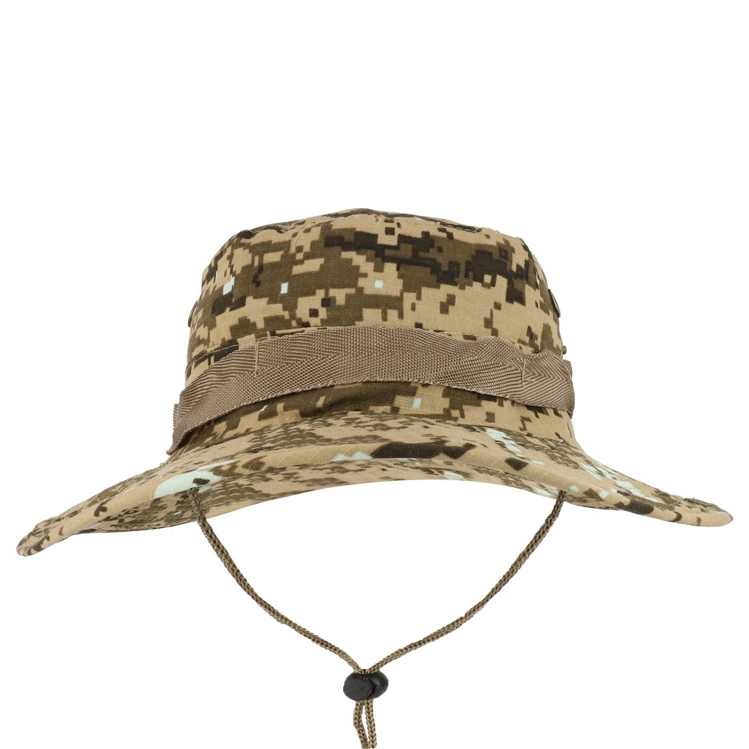 Armycrew Military Pixelated Camo Boonie Hat with Adjustable Chin Strap