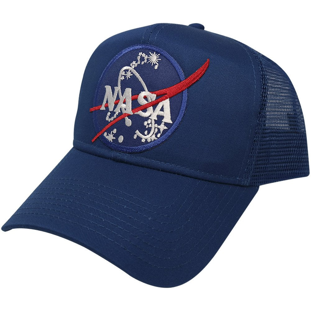 NASA Insignia Logo Embroidered Iron On Patch Snapback Trucker Mesh Cap