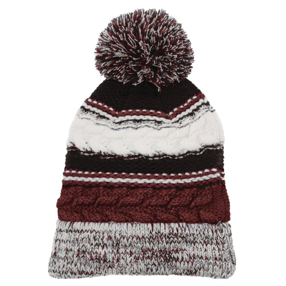 Armycrew Pom Pom 3 Team Color Acrylic Winter Beanie Hat