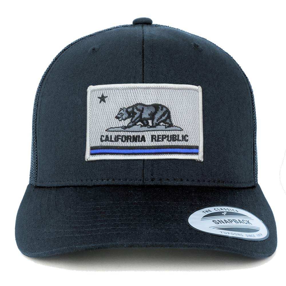 Armycrew California Thin Blue Line Flag Patch Mesh Trucker Cap