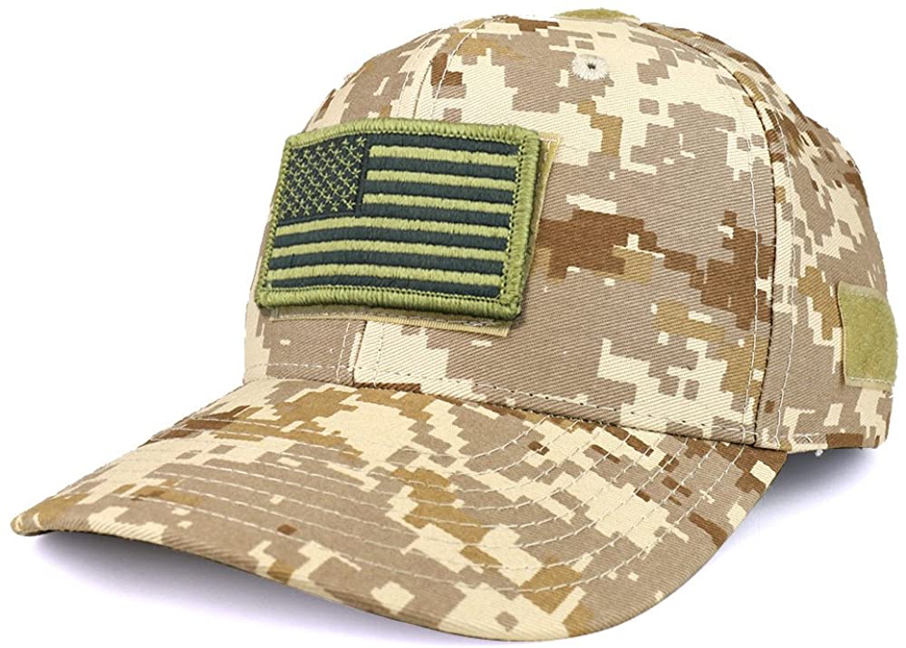 Armycrew USA Olive Flag Tactical Patch Structured Operator Baseball Cap- ACU
