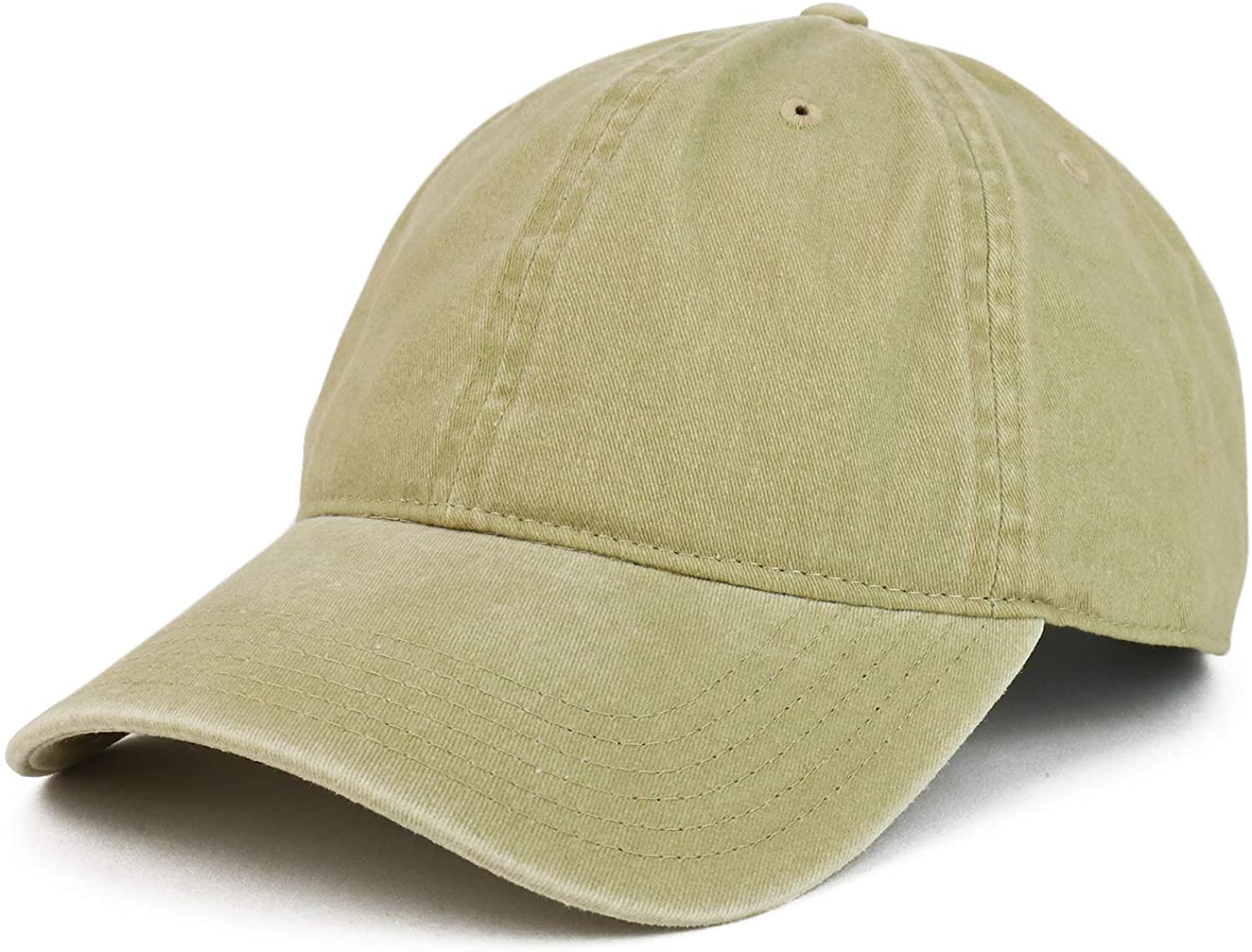 Armycrew XXL Oversize Big Washed Cotton Pigment Dyed Unstructured Baseball Cap - Black