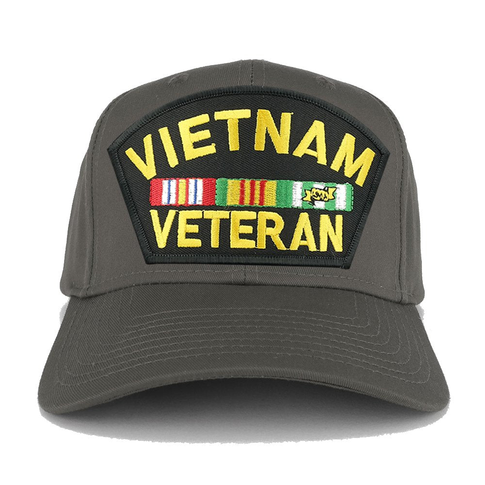 Armycrew XXL Oversize Vietnam Veteran Large Patch Baseball Cap