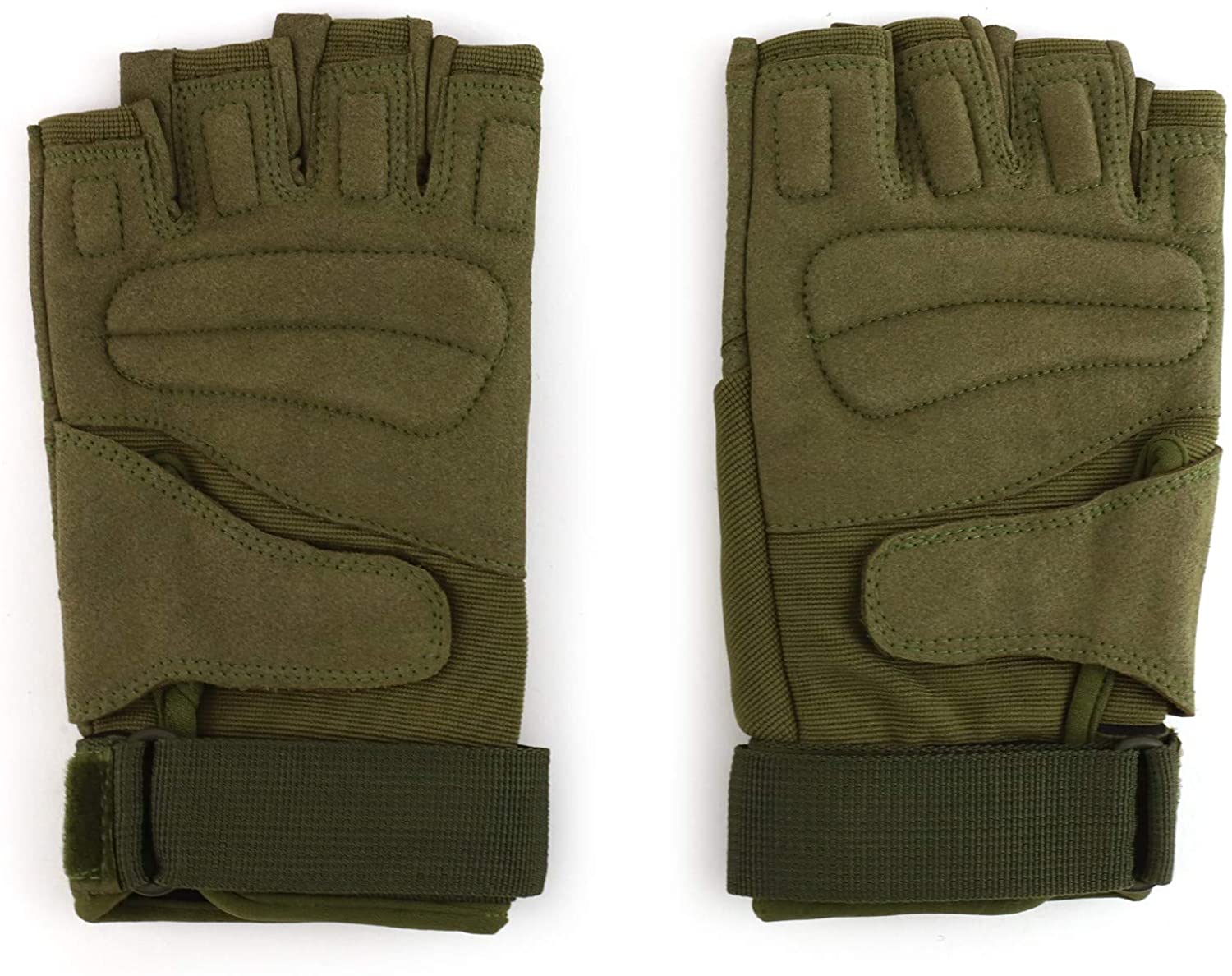 Outdoor Durable Lightweight Fingerless Glove - Olive
