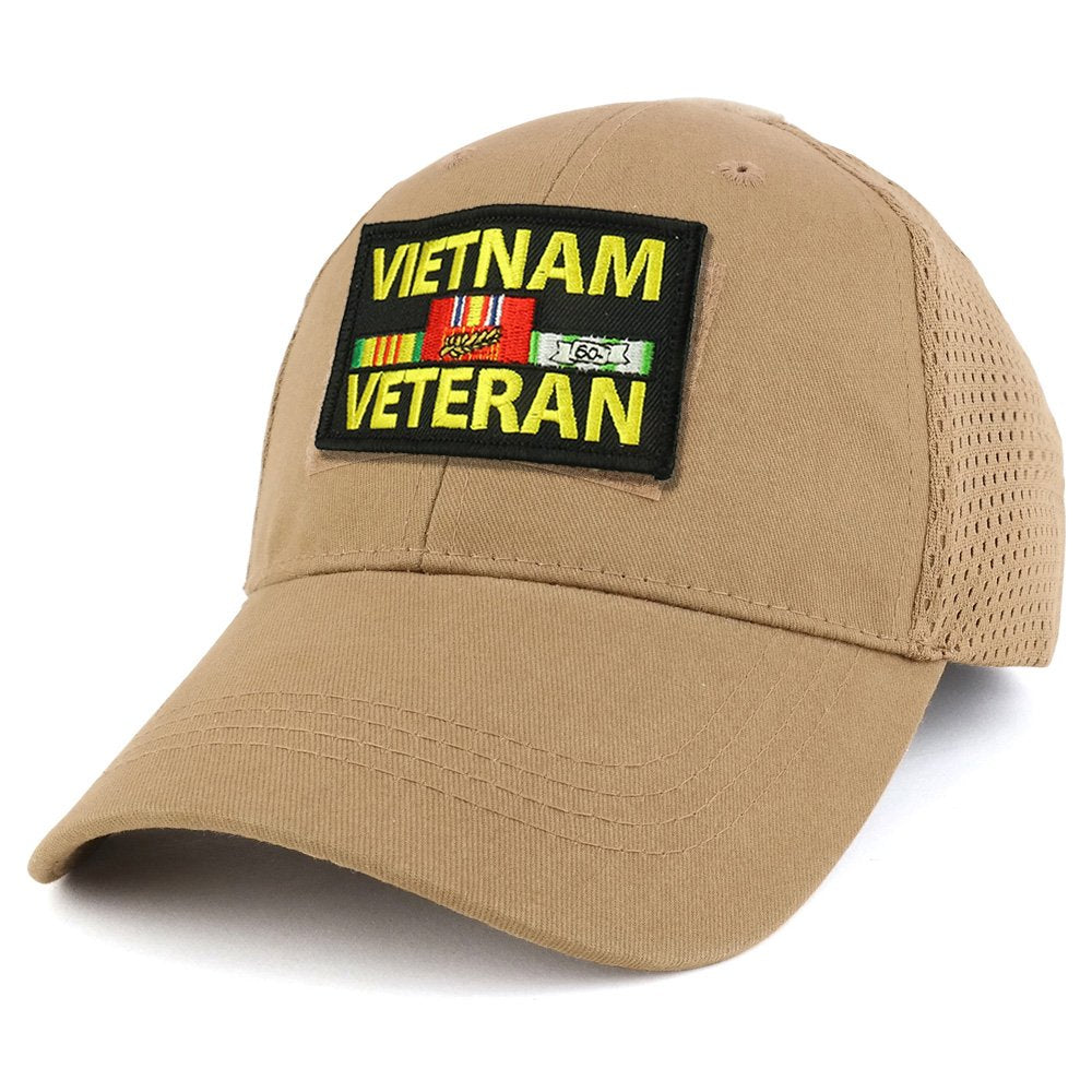 Armycrew Vietnam Veteran Tactical Patch Cotton Adjustable Trucker Cap