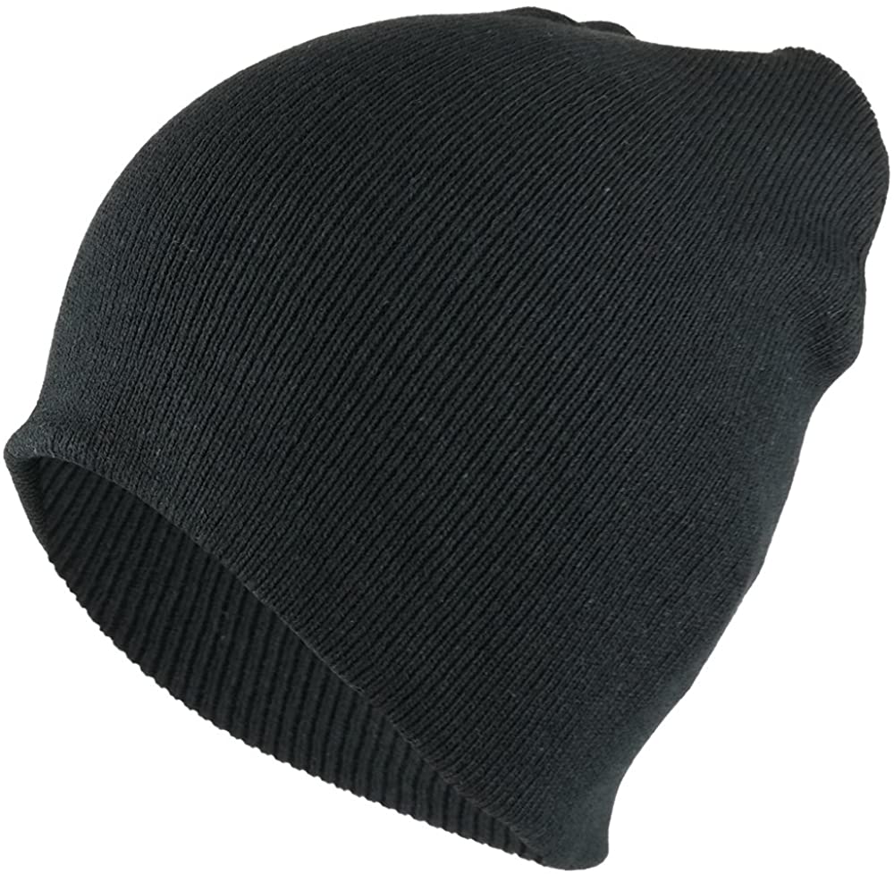 Superior Plain Cotton Blend Knit Short Winter Beanie Cap