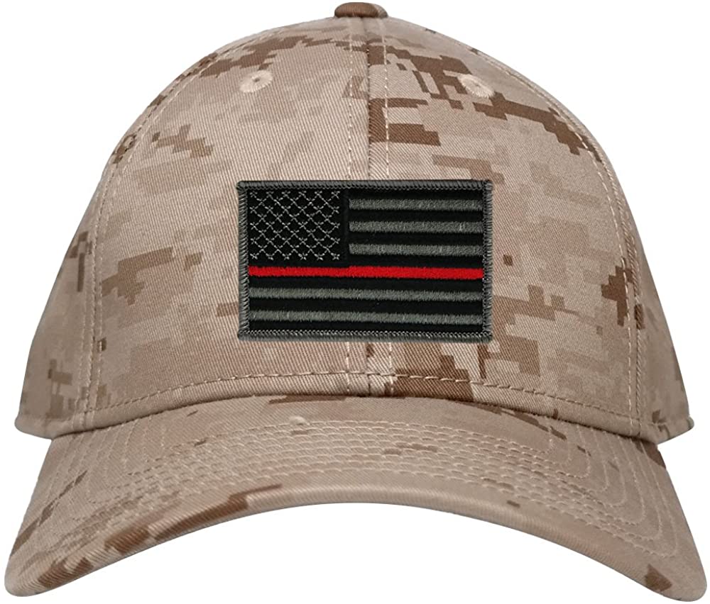Low Profile US American Flag Patch Camo Cap - DES