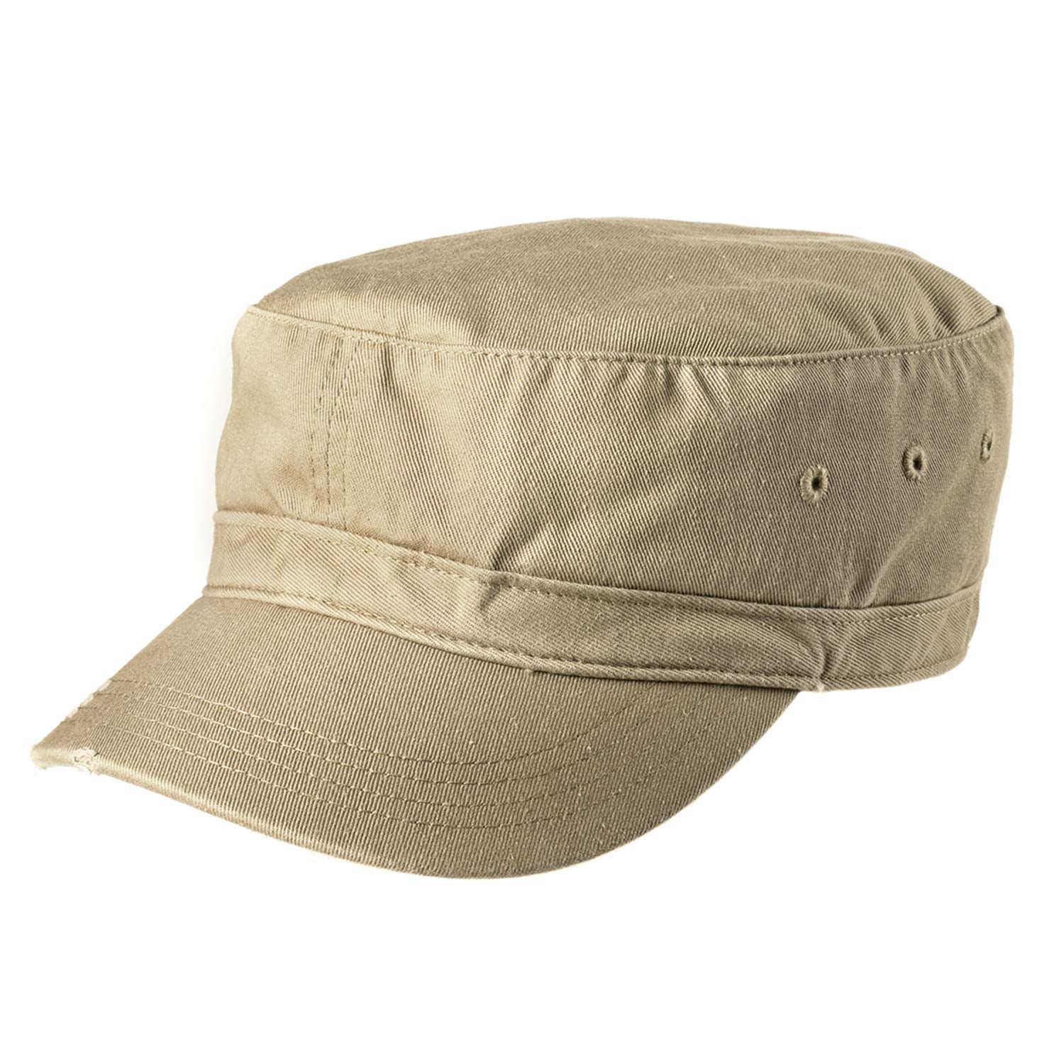 Armycrew Vintage Distressed Frayed Cotton Twill Army Style Military Hat