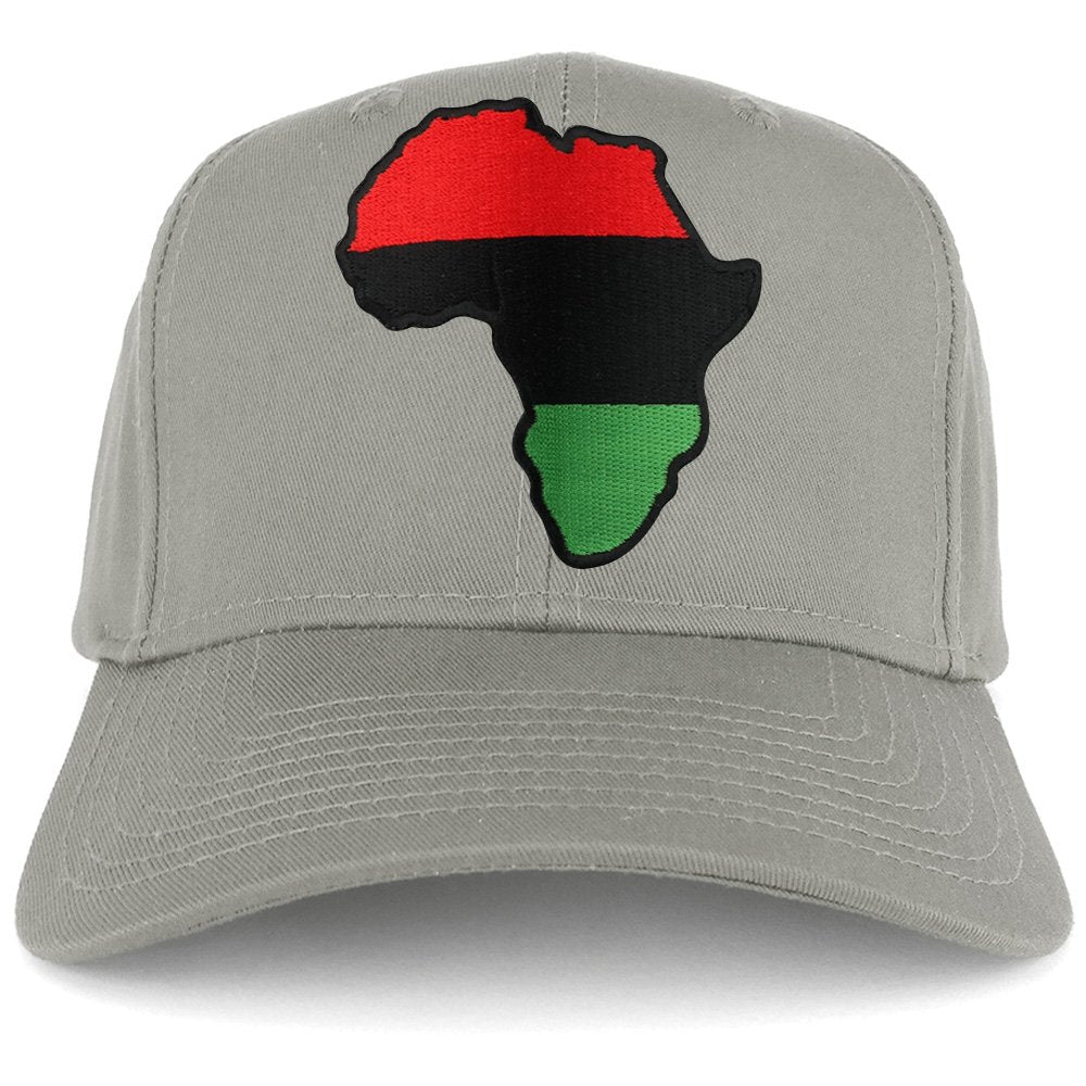 Red Black Green Africa Map Embroidered Iron on Patch Adjustable Baseball Cap