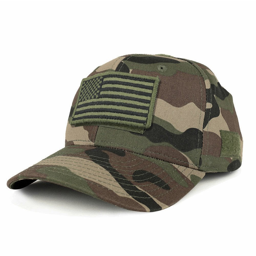 Armycrew USA Olive Flag Tactical Patch Structured Baseball Cap