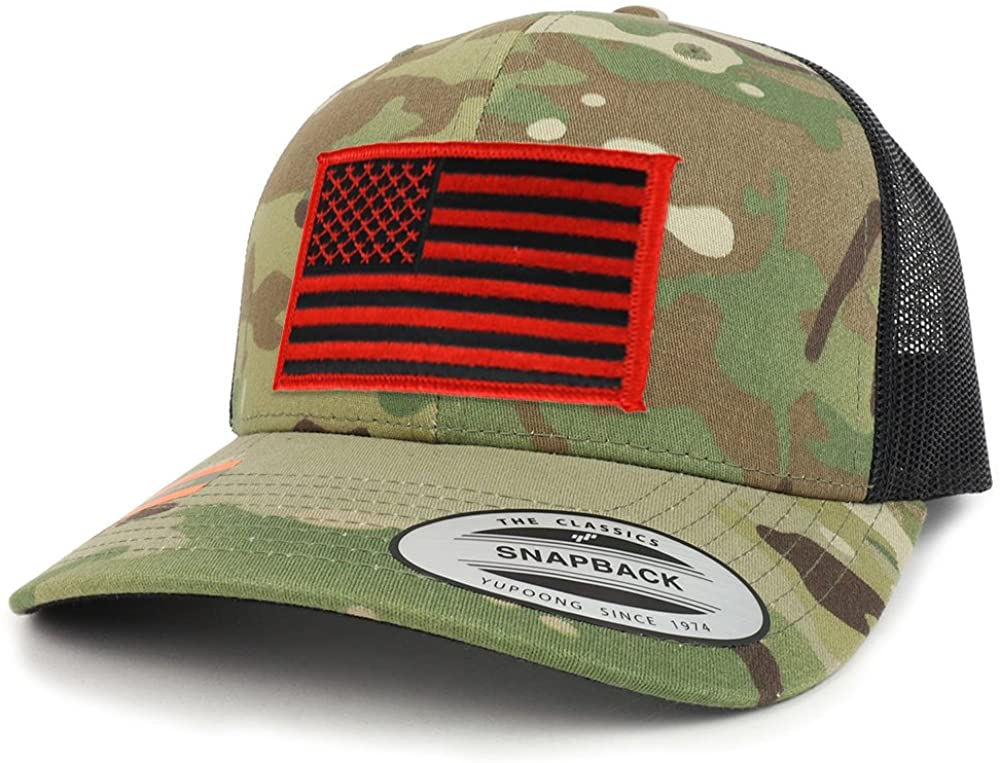 Armycrew Assorted USA Patch Camouflage Structured Trucker Mesh Baseball Cap
