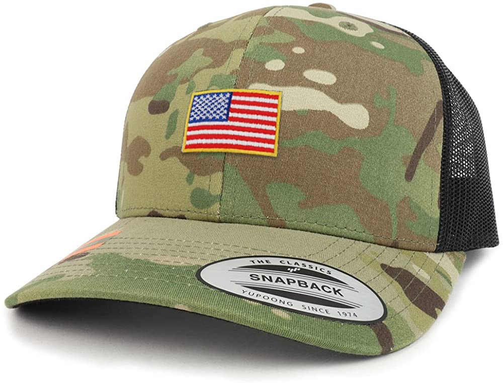 Armycrew Assorted USA Patch Camouflage Structured Trucker Mesh Baseball Cap
