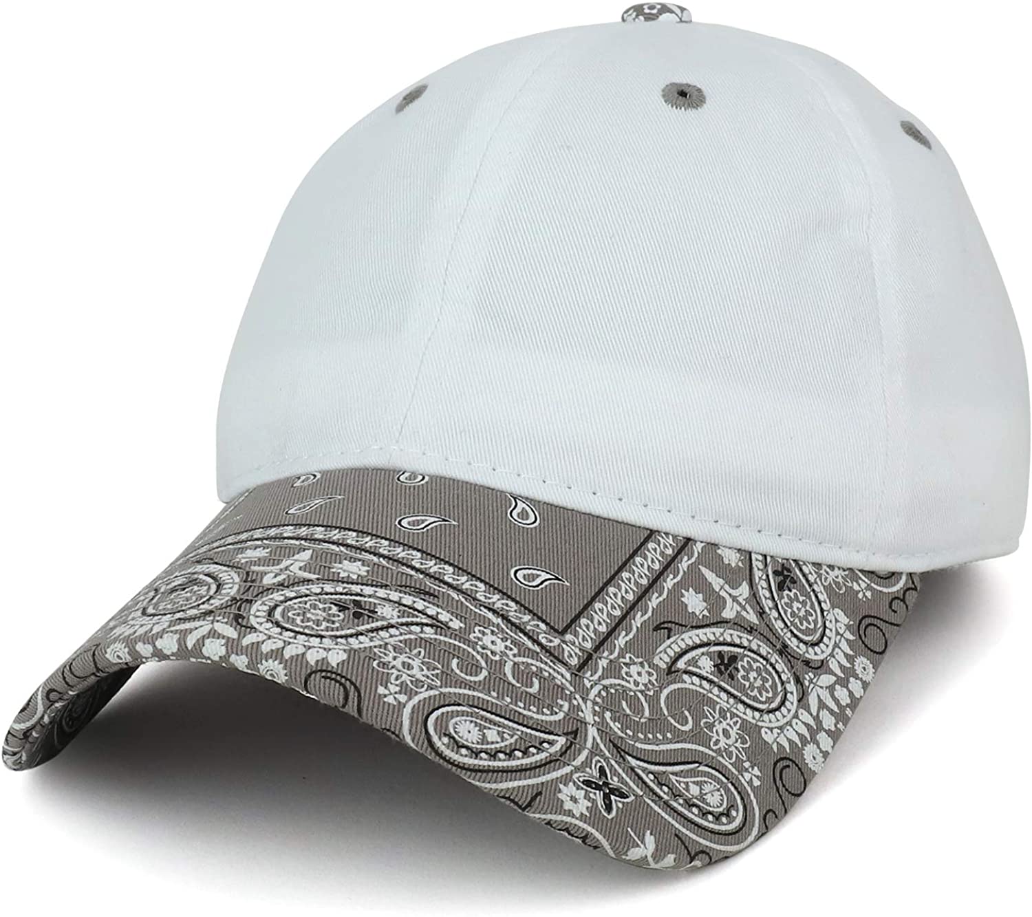 Armycrew Paisley Printed Bill Unstructured Cotton Baseball Cap