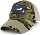 Armycrew USA Navy Flag Tactical Patch Cotton Adjustable Trucker Cap