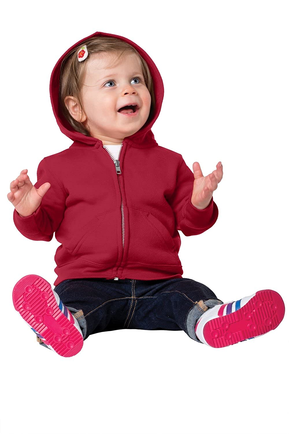Armycrew Infant Full-Zip Cotton Poly Fleece Sweatshirt Basic Hoodie